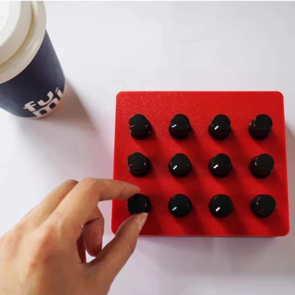 12 Knob 360° Rotary Encoder MIDI Controller, 12 Buttons Custom CC Map for DAW/VS