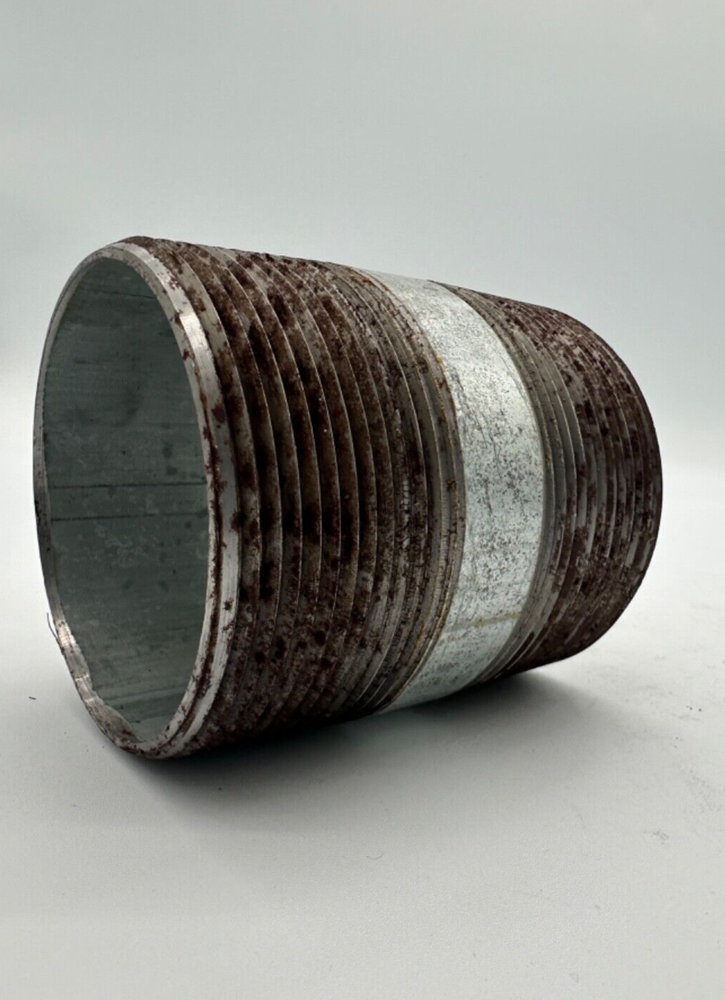 3" x 4" Galvanized Steel Pipe Nipple Schedule 40 Threaded On Both Ends