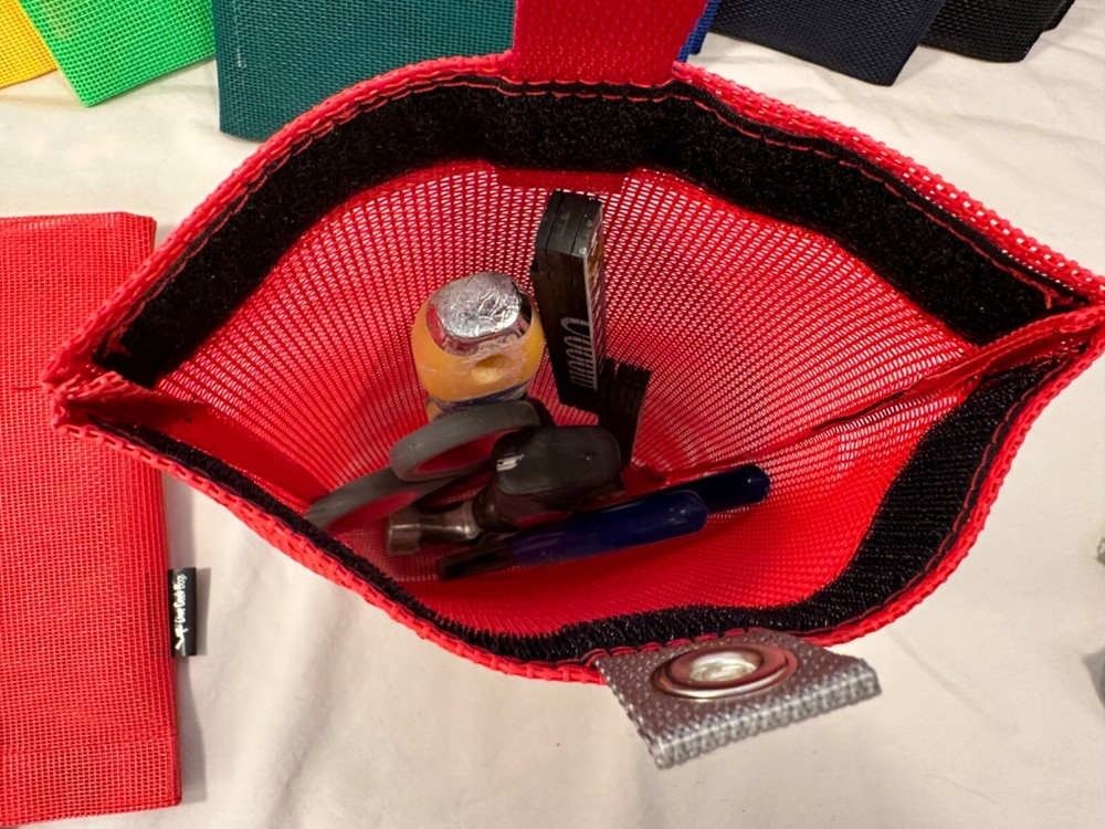 Tall Dive Mesh Pouch - Flat Bottom Bag with Grommet