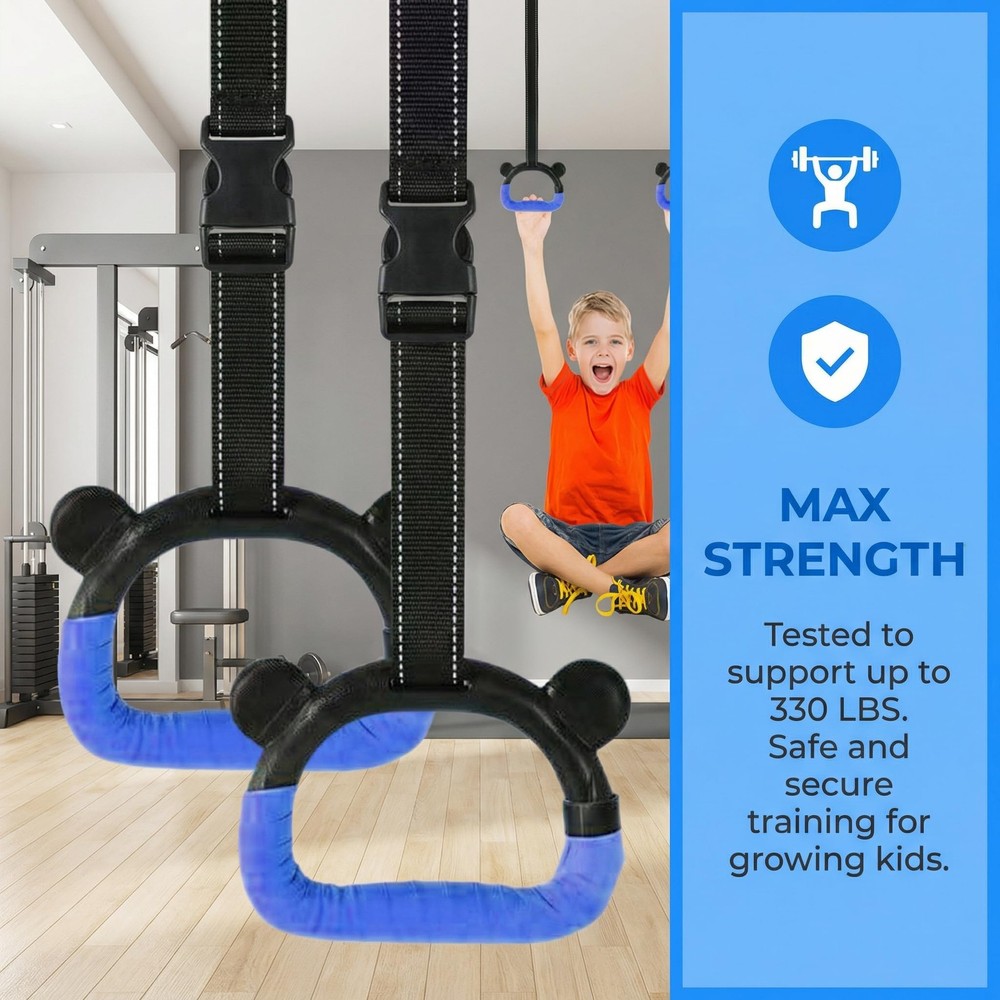 Adjustable Gymnastics Rings for Home Workouts & Strength Training