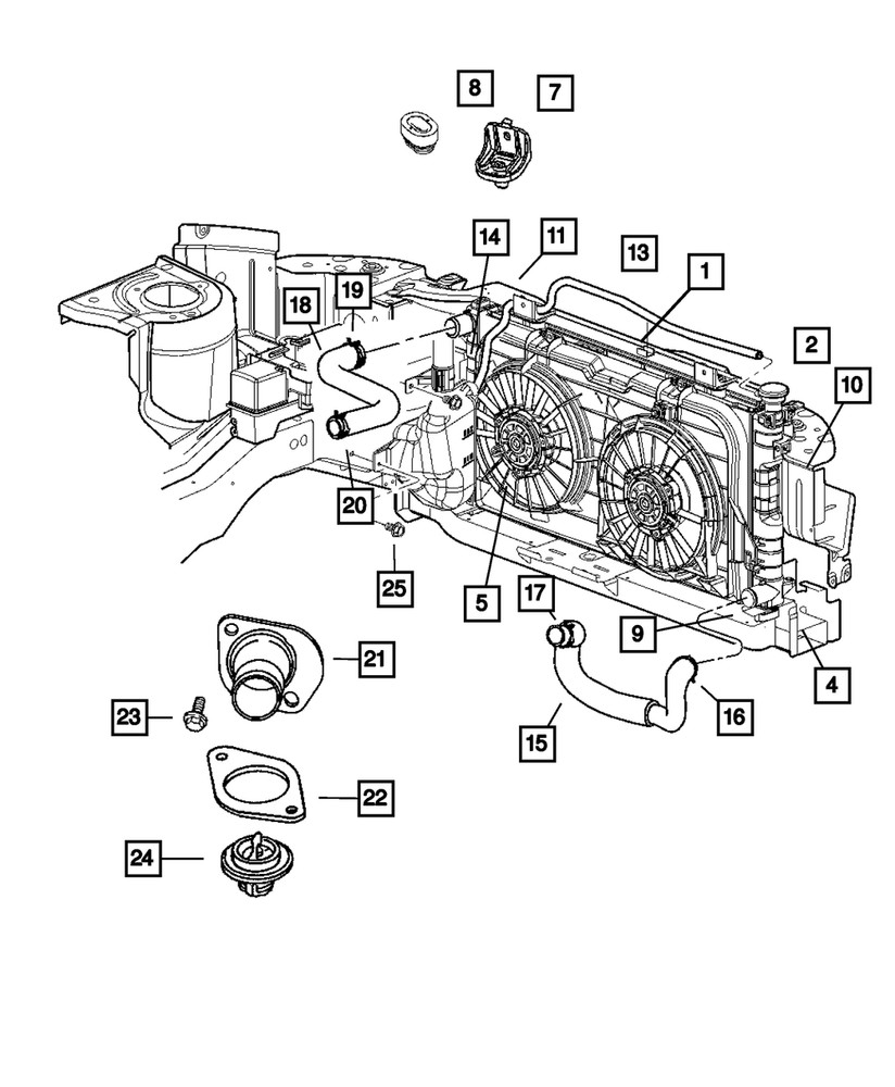 Genuine Mopar Radiator Cooling Fan Module 5174694AA