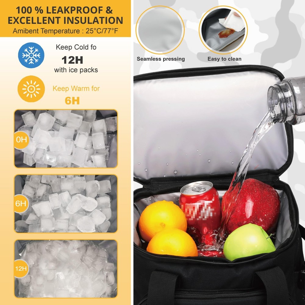 Tactical Backpack Cooler,Lunch Backpacks for Men Work with Handle，Soft Cooler...