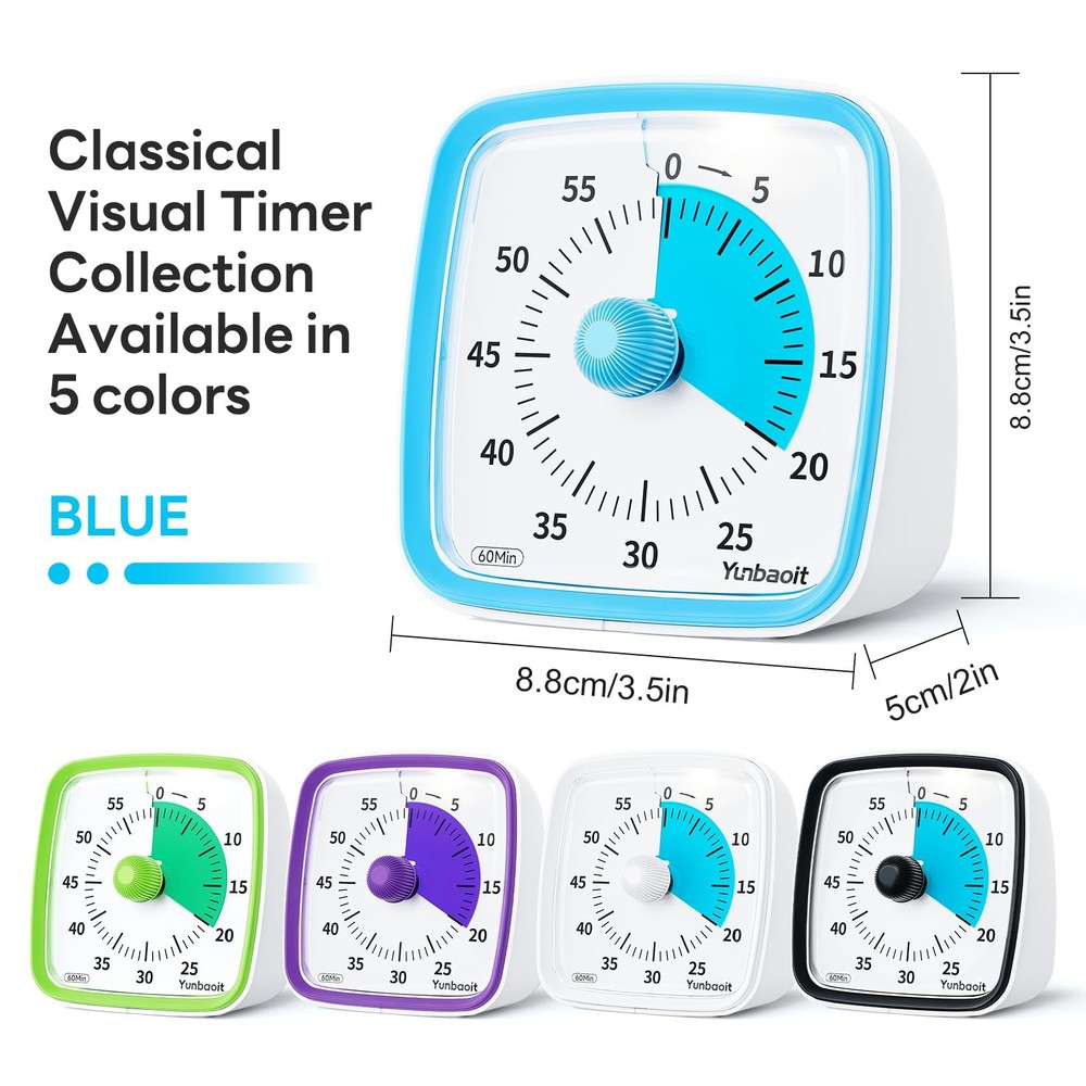Visual Timer with Night Light, 60Minute Countdown Timer for Kids and Adults, ...