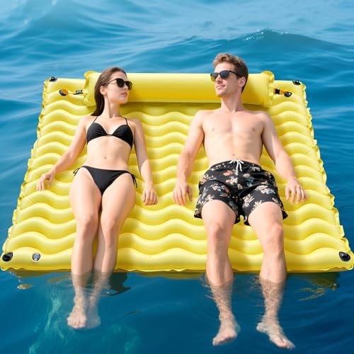 Inflatable Floating Mat/Raft/Dock/Platform, Float with Non-Slip Wave Pattern