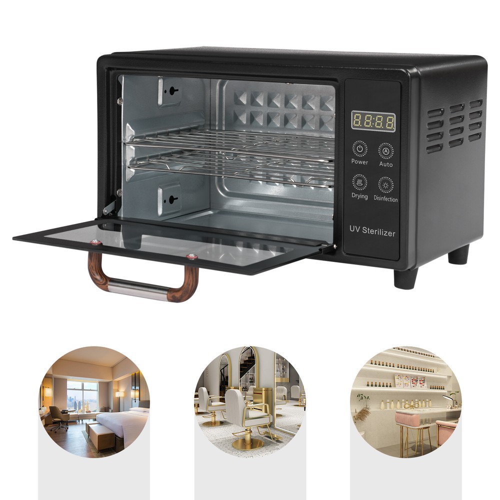 Professional Nail Tool Sterilizer & Drying Box with UV & Adjustable Shelves