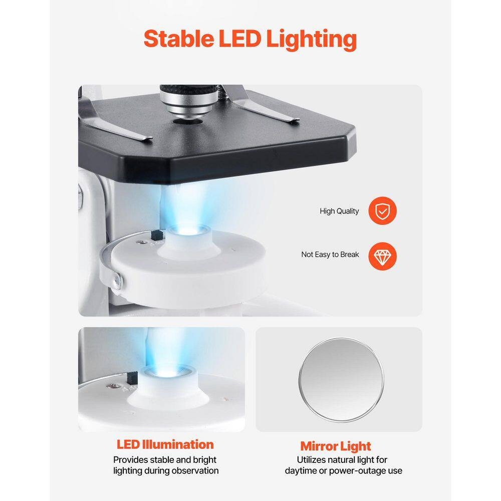 Microscope for Kids Adults, 40X-2000X Professional Compound Microscope Mobile Ph