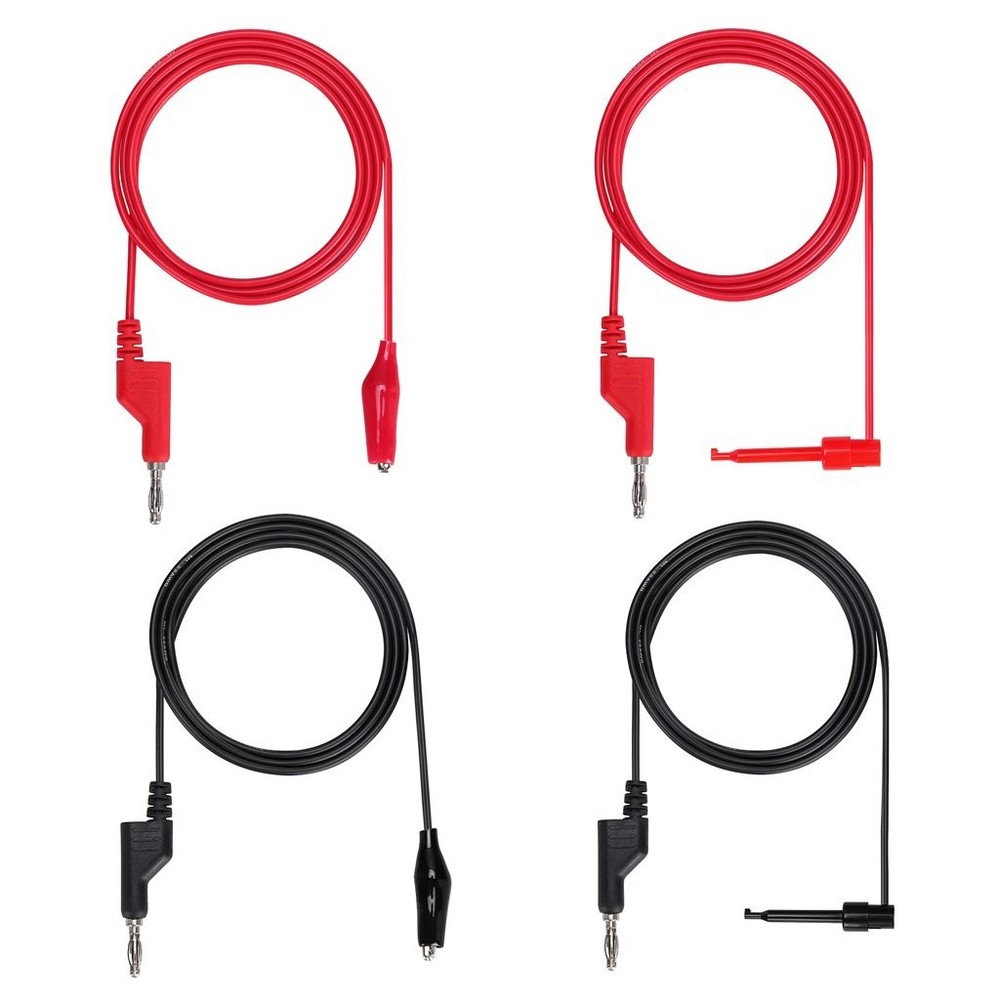 Sumnacon Multimeter Test Lead Set - Stackable Banana Plug to Test Hook