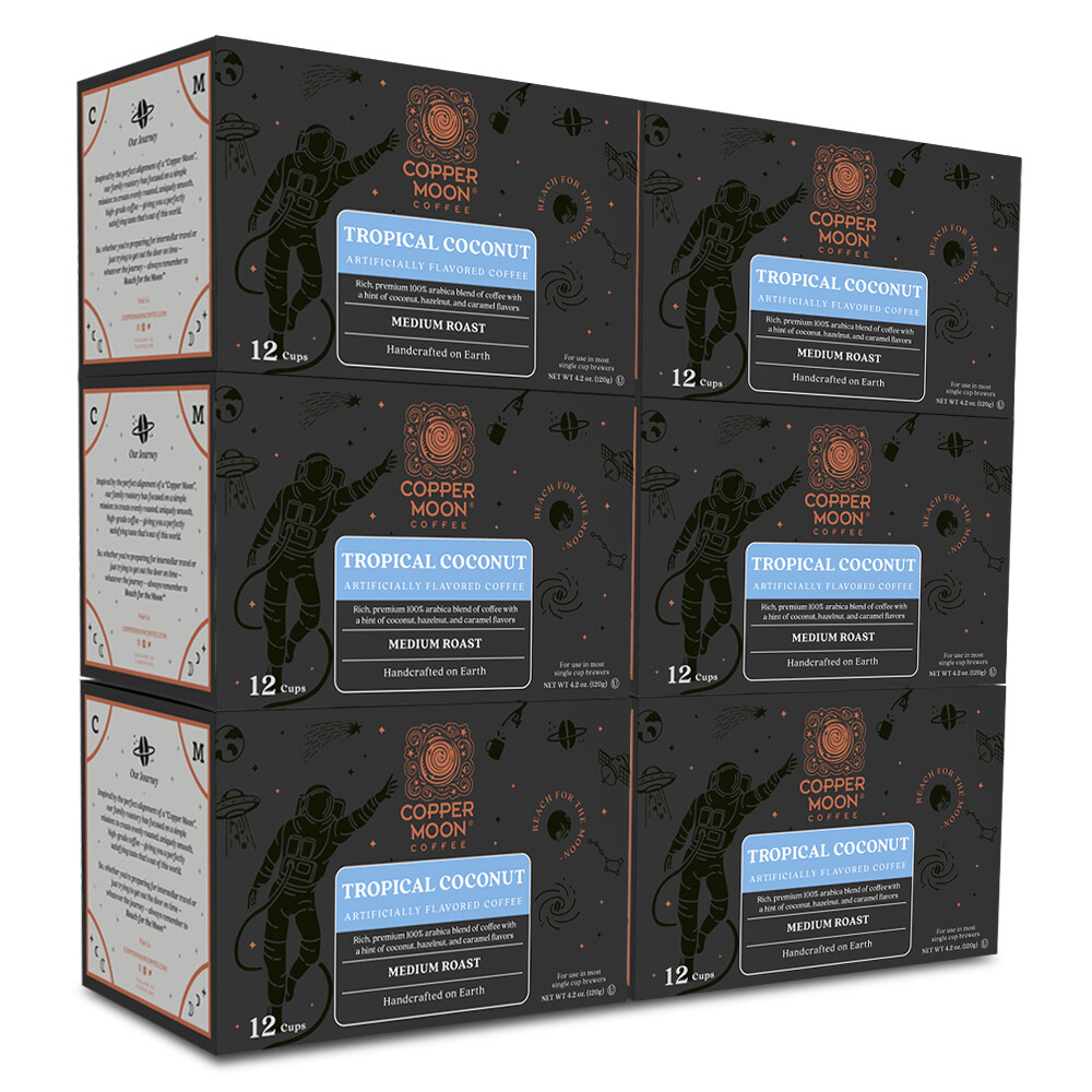 COPPER MOON COFFEE K CUPS, TROPICAL COCONUT, 72 CT.