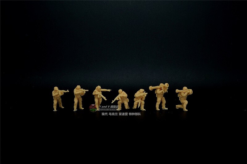 1/72 Modern Ukraine"Special forces"7 man group model(3D printed Soldier )