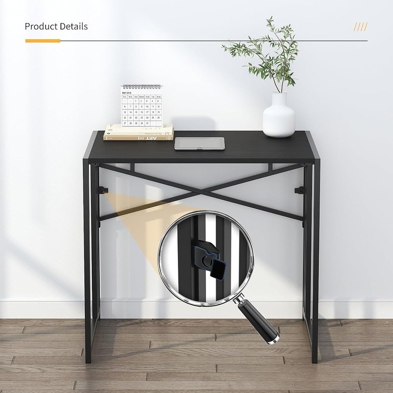 Folding Desk Space Saving Portable Computer Gaming Table Home Office Use