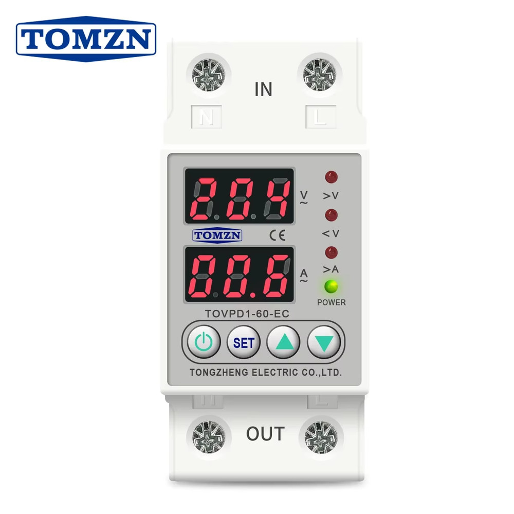 8pcs Din Rail 230V Adjustable Over Voltage And Under Voltage Protective Device P