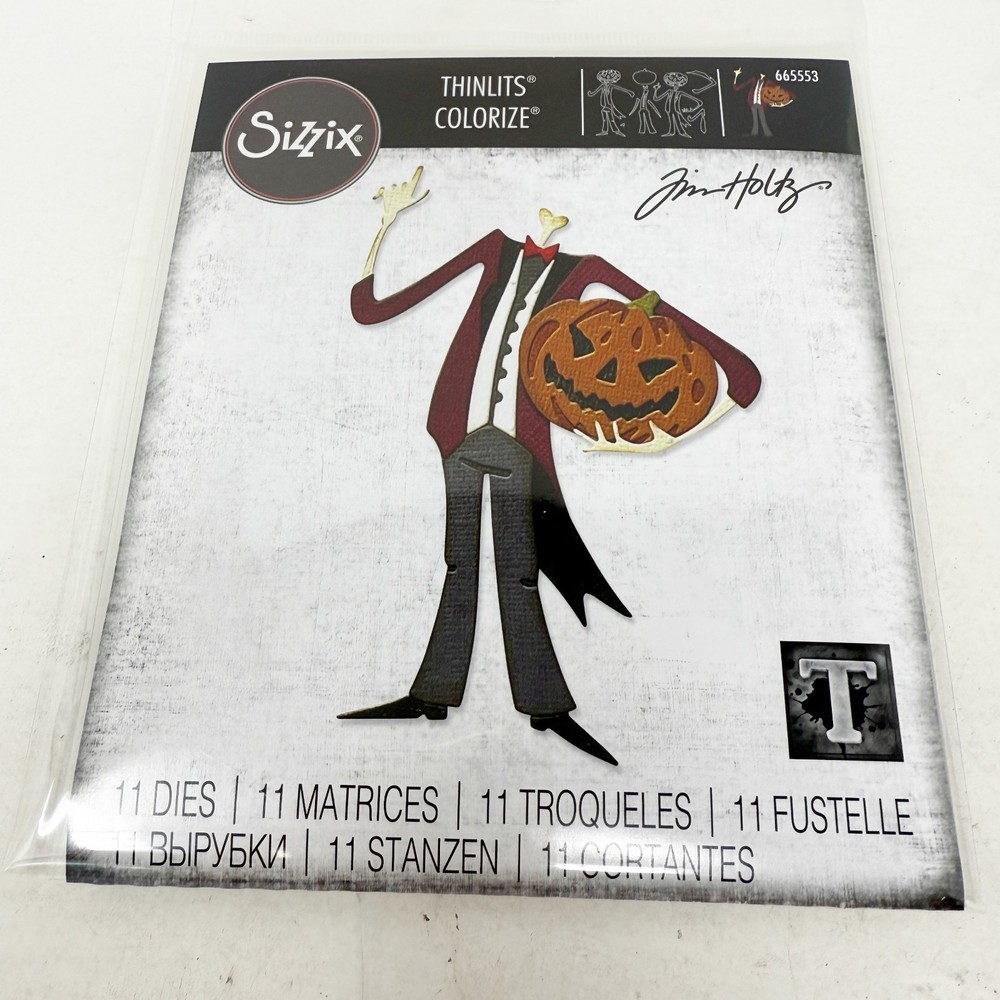 Sizzix Tim Holtz Thinlits Halloween Bundle Pumpkinhead Day of Dead NEW
