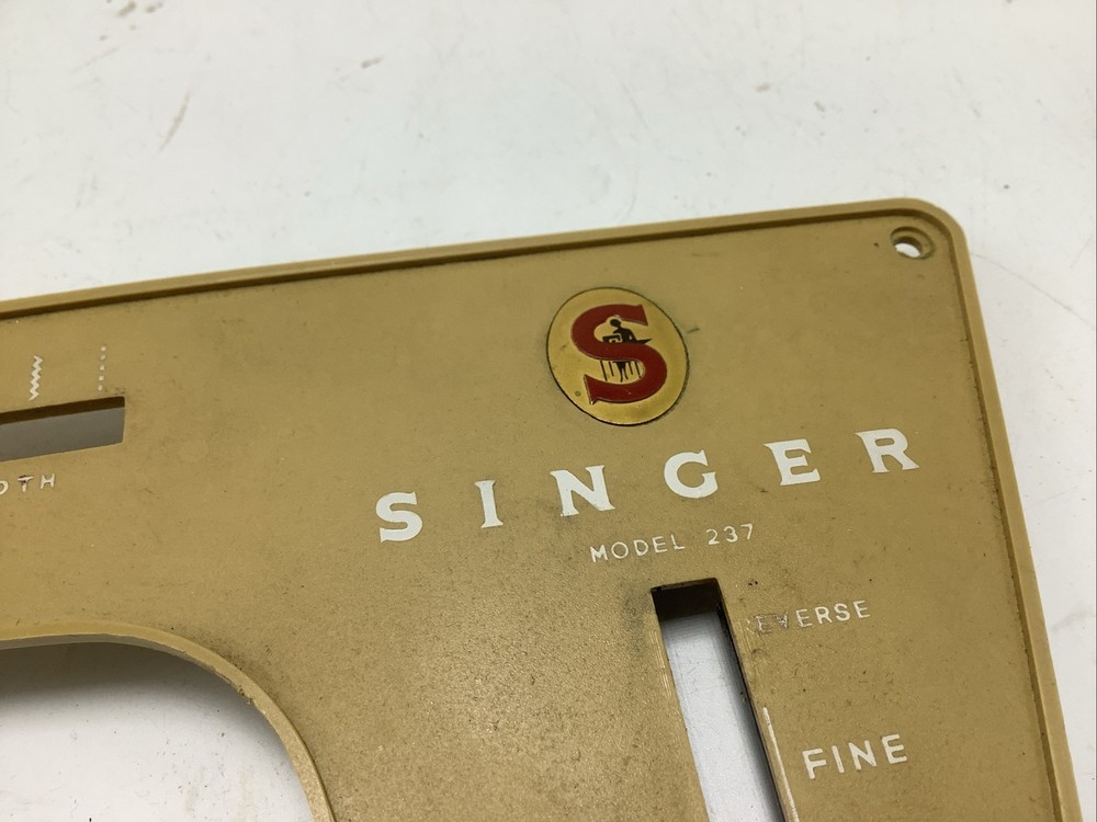 Singer Sewing Machine 237 Parts Front Face Cover Plate Panel