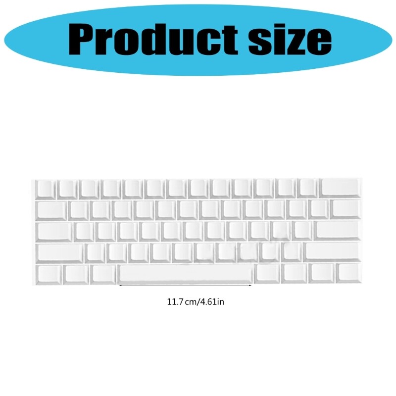 Minimalist 61 Key White Keycaps Original Profile PBT Construction Personalizing