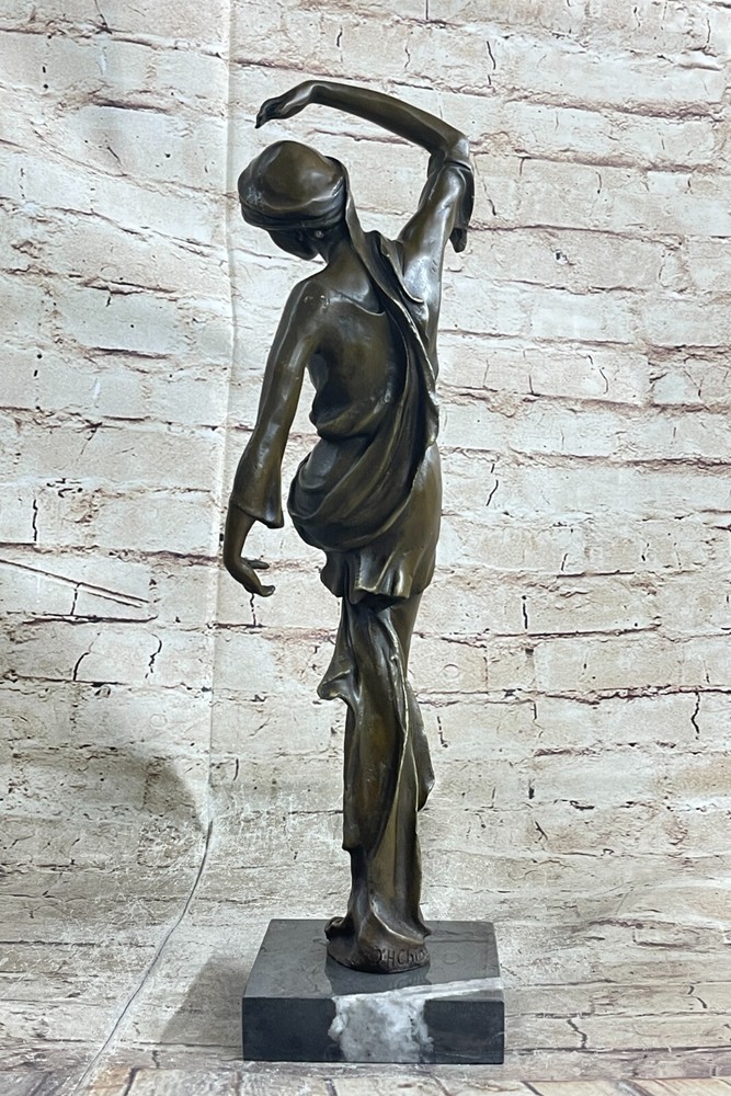 Handmade Signed D.H.Chiparus, Bronze Statue Dancer Bronze Sculpture `Testris`