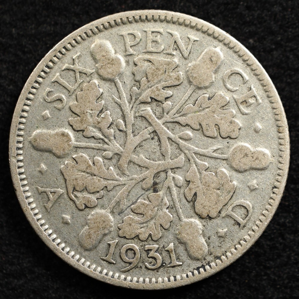 Great Britain 6 Pence 1931, Coin, Silver, Inv#H593