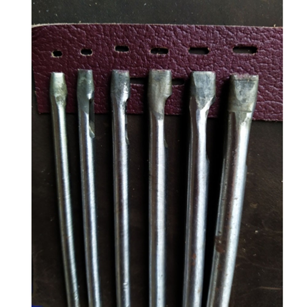 Leather DIY Tool Hollow Punches Leather Work Oval Shape Punch 6pcs/Set