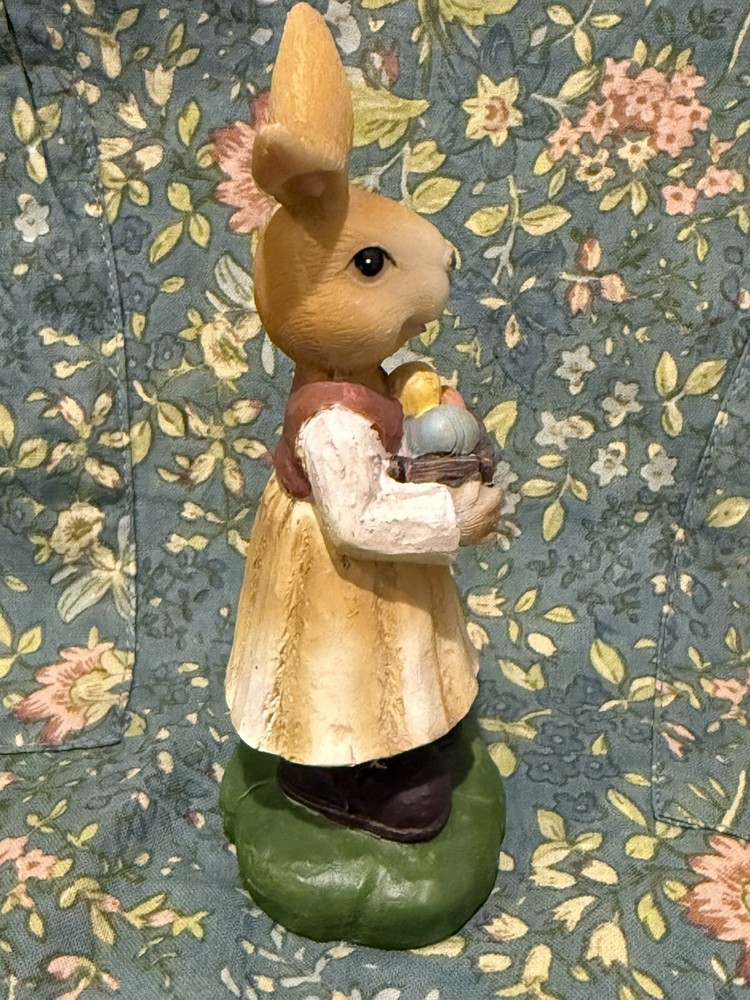 Pair Of 2 Spring Easter Animal Bunny Hare Rabbit Figurines Figures Decor Easter