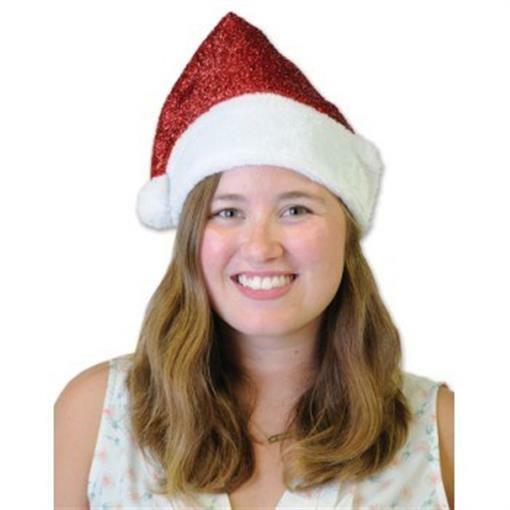 Metallic Santa Hat Winter Christmas Decoration