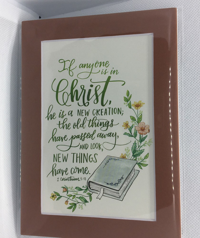 New Handmade 5x7 (Matted 4x6) Religious Scripture Inspirational Free Ship 331