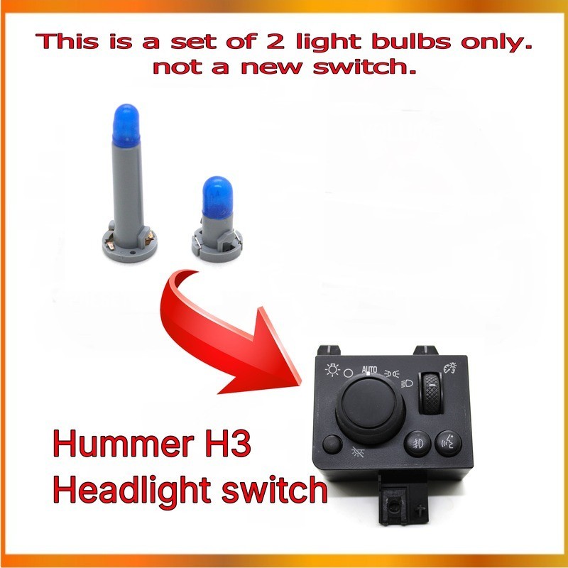 H3 2006-2010 Headlight Switch Bulbs