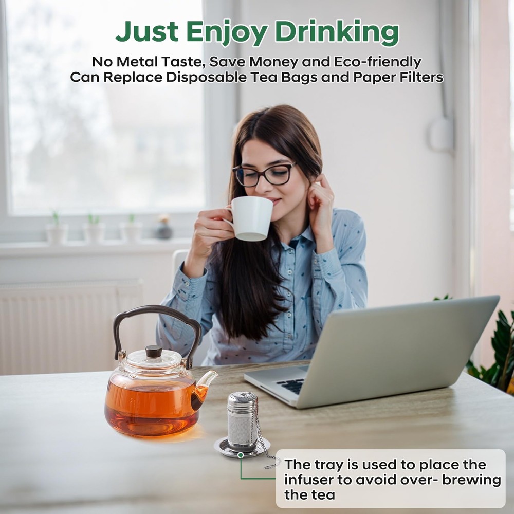Tea Infuser For Loose Leaf Tea, Extra Fine Mesh Tea Diffusers For Loose Tea, ...