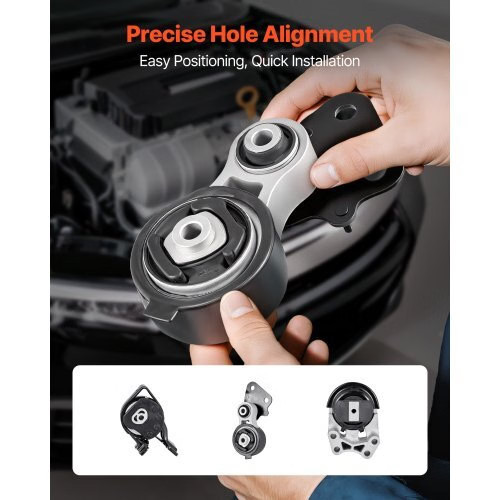 Engine and Transmission Motor Mount Kit Replacement, Set of 3, Compatible with