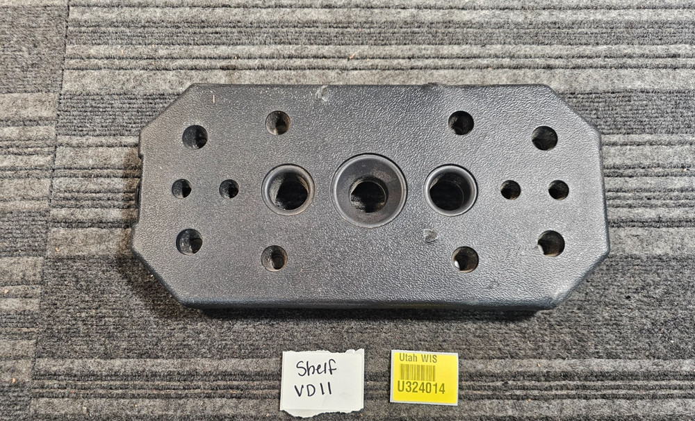 Vinyl Rectangle Weight Plate 10 LBS 14.5" L x 7" Stackable, Black