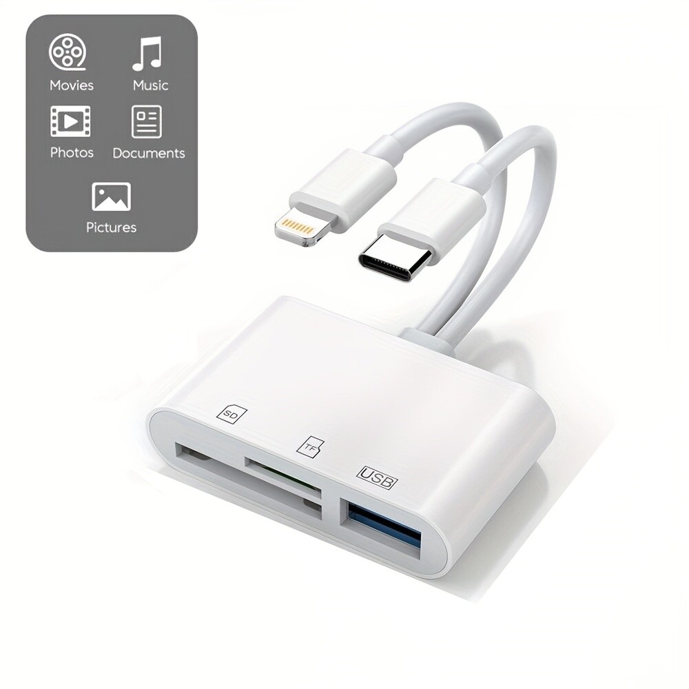 4 in 1 Memory Card Reader USB 3.0 OTG Adapter SD Card Reader For iPhone/iPad