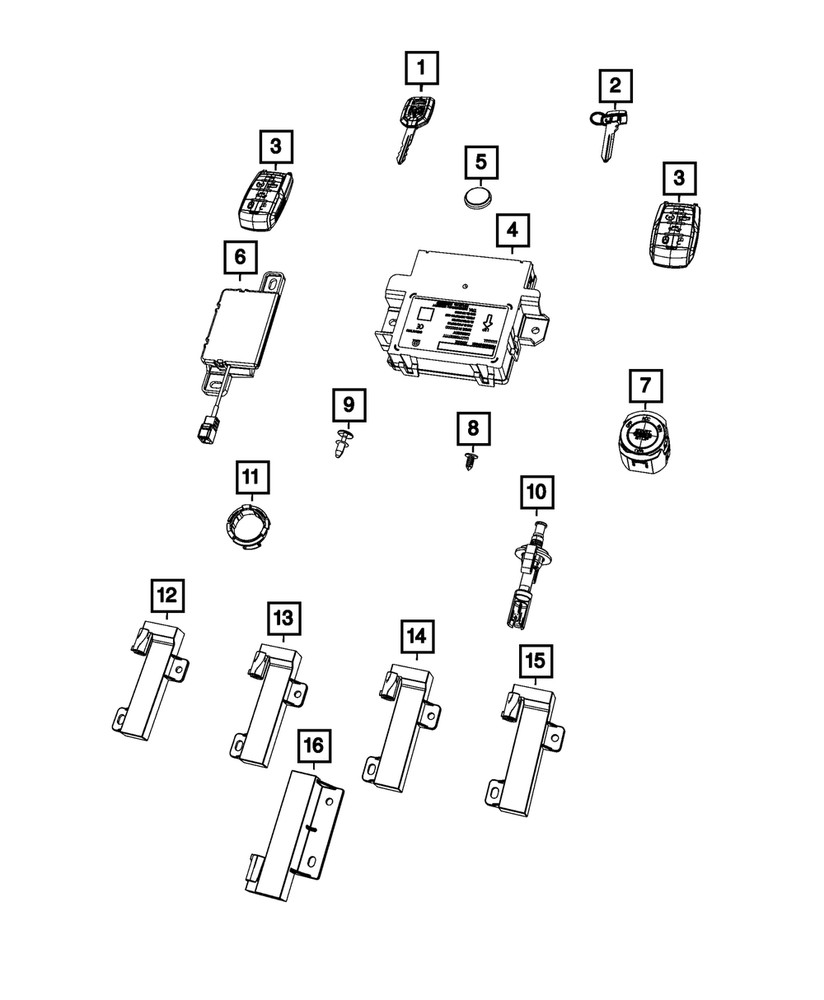 Genuine Mopar Blank Key 68399889AA