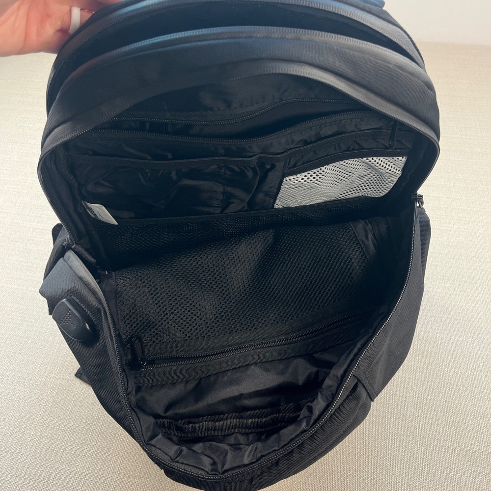 The Ridge Weatherproof Commuter Backpack Black Laptop Bag USB RFID Blocking