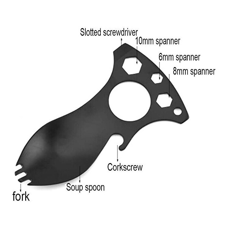 Spork Spoon Fork Multifunction Travel Backpacking Camping Eating Tool Utensils