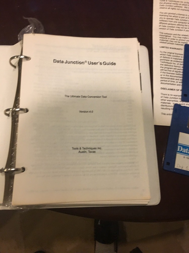 Data Junction Data Conversion Software. The Complete Data Handler. Opened Un