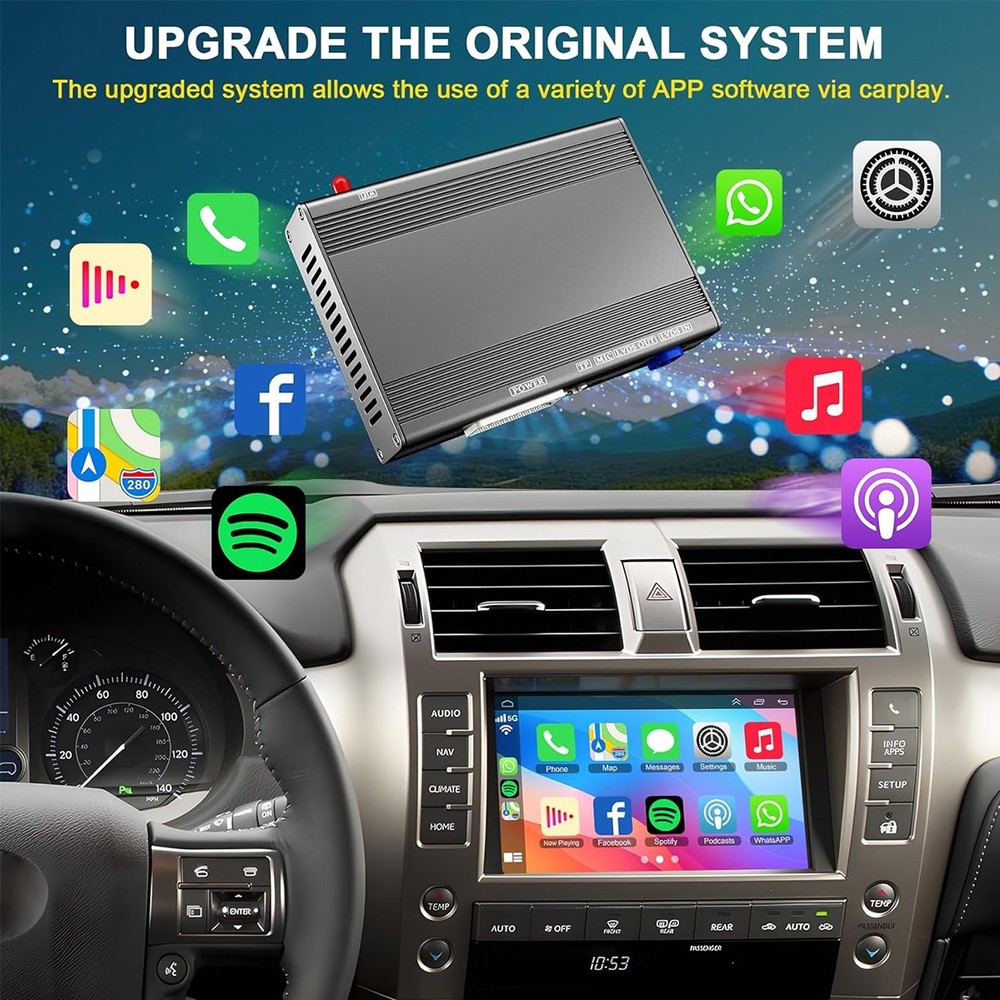Wireless CarPlay Android Auto Module Interface Kit for Lexus GX460 2014-2021