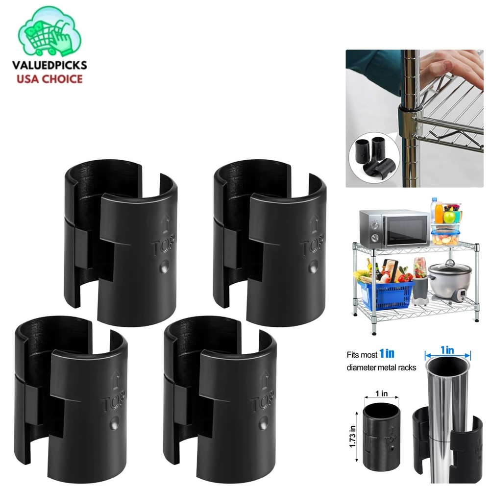 Enhanced 8-Piece Wire Shelf Lock Clip Set - Fits 1" Post for Durable Storage