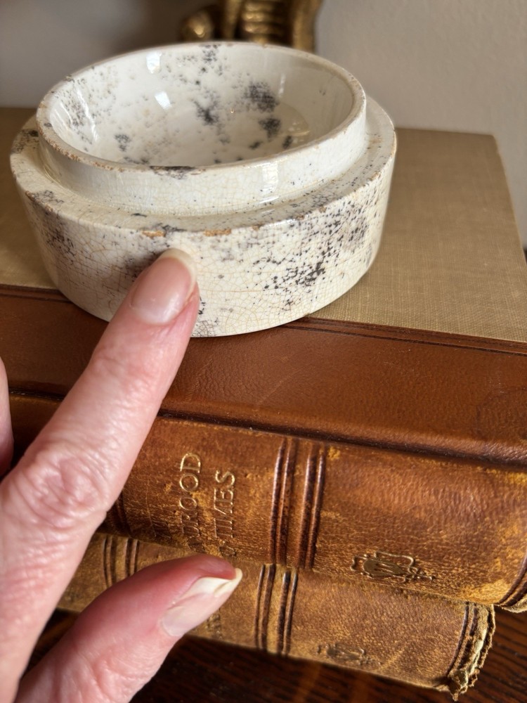 Antique Victorian Farmhouse Ironstone Chemist~Apothecary Paste Pot