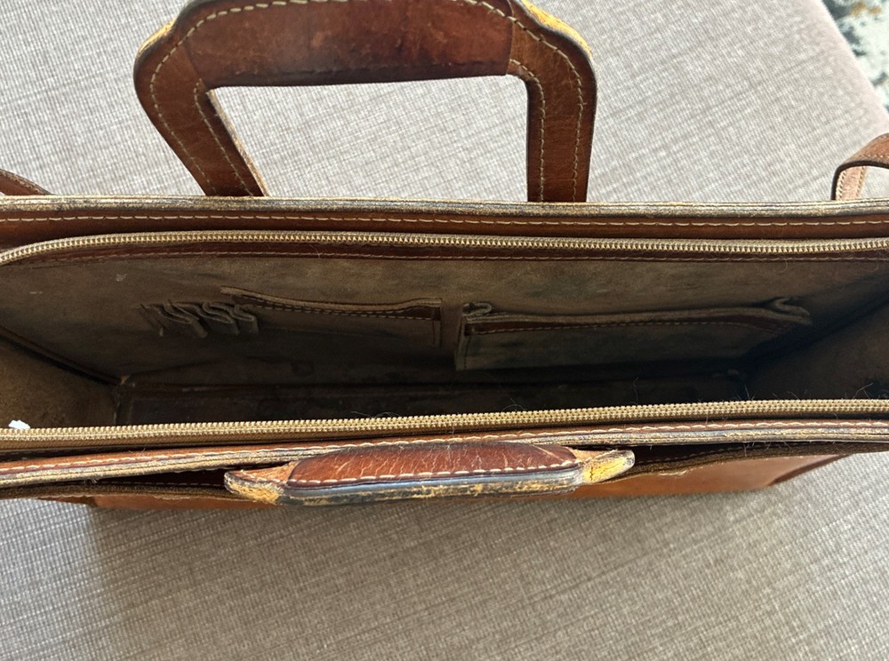 Hartmann Vintage 1980's Tan / Brown Leather Briefcase