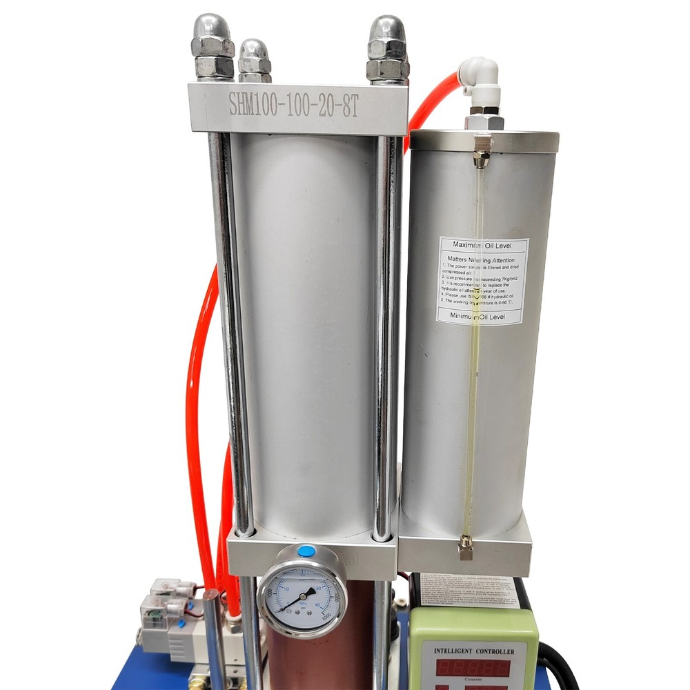 110V 8 Tons Pneumatic Punch Press Machine 17636Lbs with Controller 4 Columns