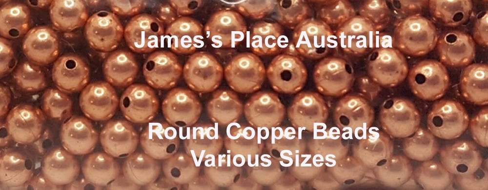Copper Round Beads - various sizes