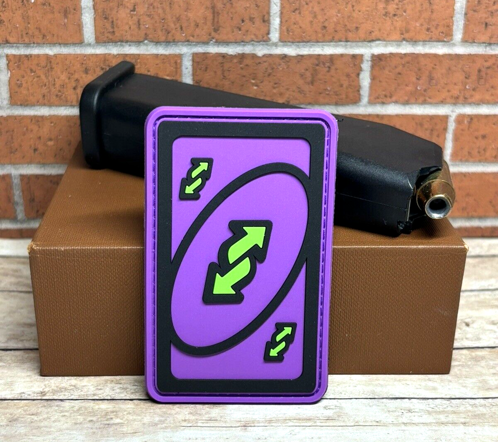 Tactical PVC Patch - Uno Reverse Card Patch - Purple Uno Reverse Card PVC Patch