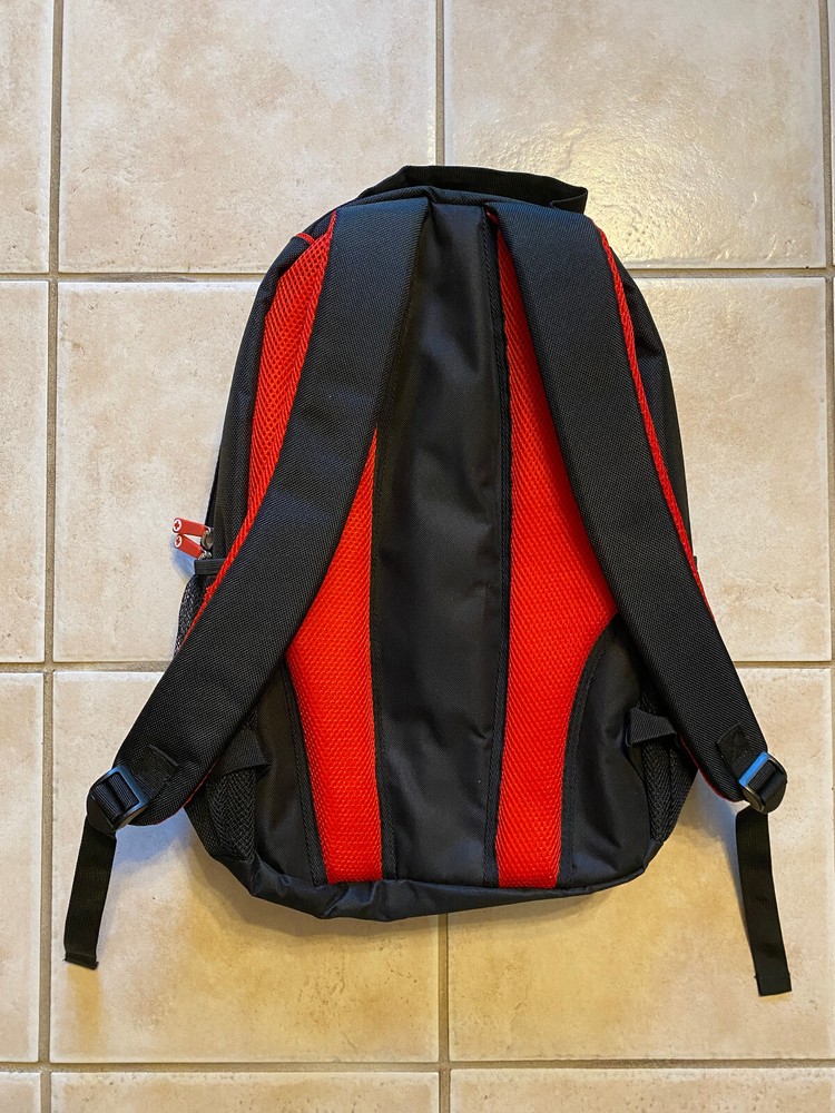 American Red Cross Instructor Backpack Black Red Pockets