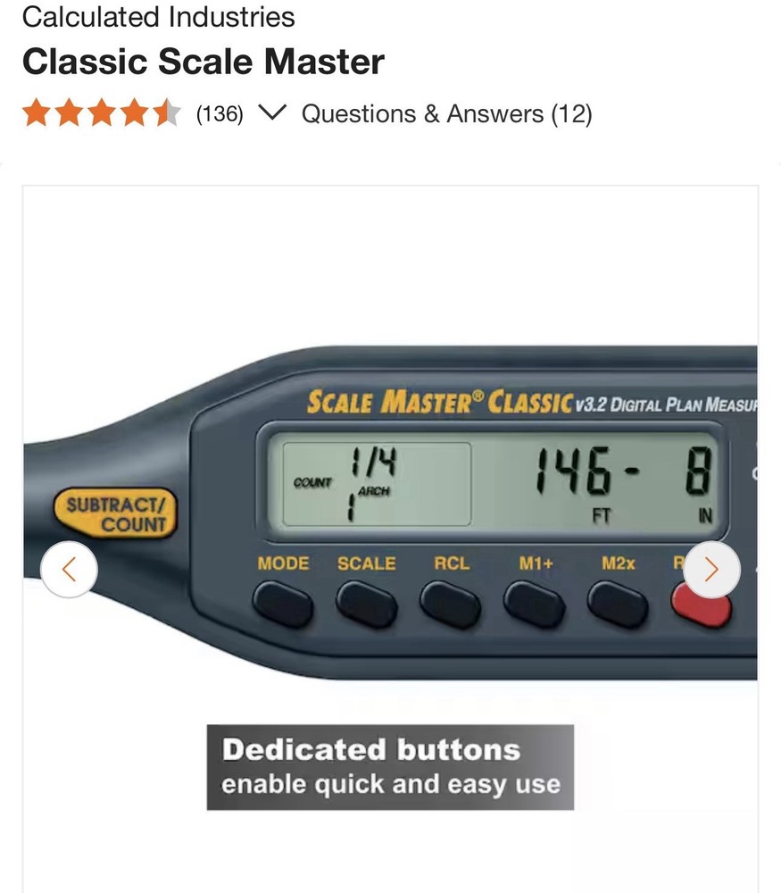 Calculated Industries Classic Scale Master Digital Tool
