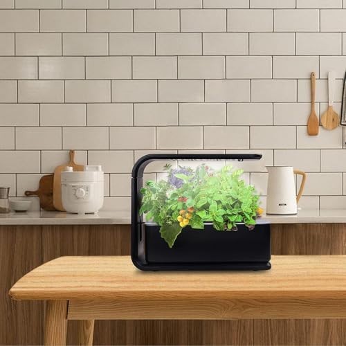 12-Pod Hydroponic Indoor Garden System with LED Grow Light & Adjustable Stand, S