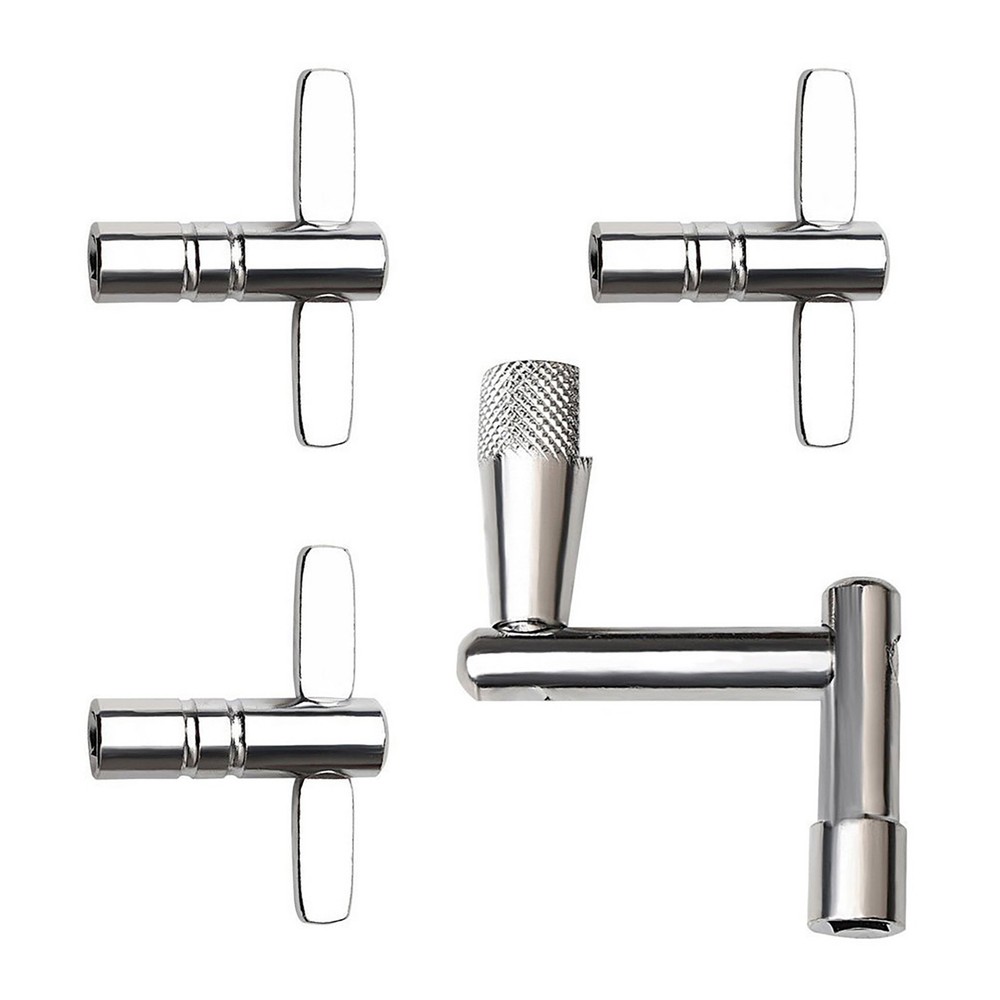 4 Piece Drum Key Set with Continuous Motion Speed Key for Universal Tuning