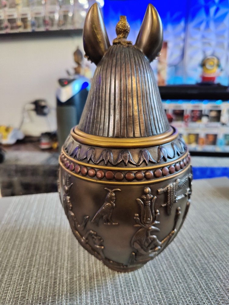 large egyptian anubis pet ashes urn (read description please)