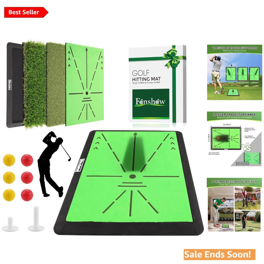 Versatile Golf Hitting Mat with Non-Slip Base - Perfect for Indoor Practice