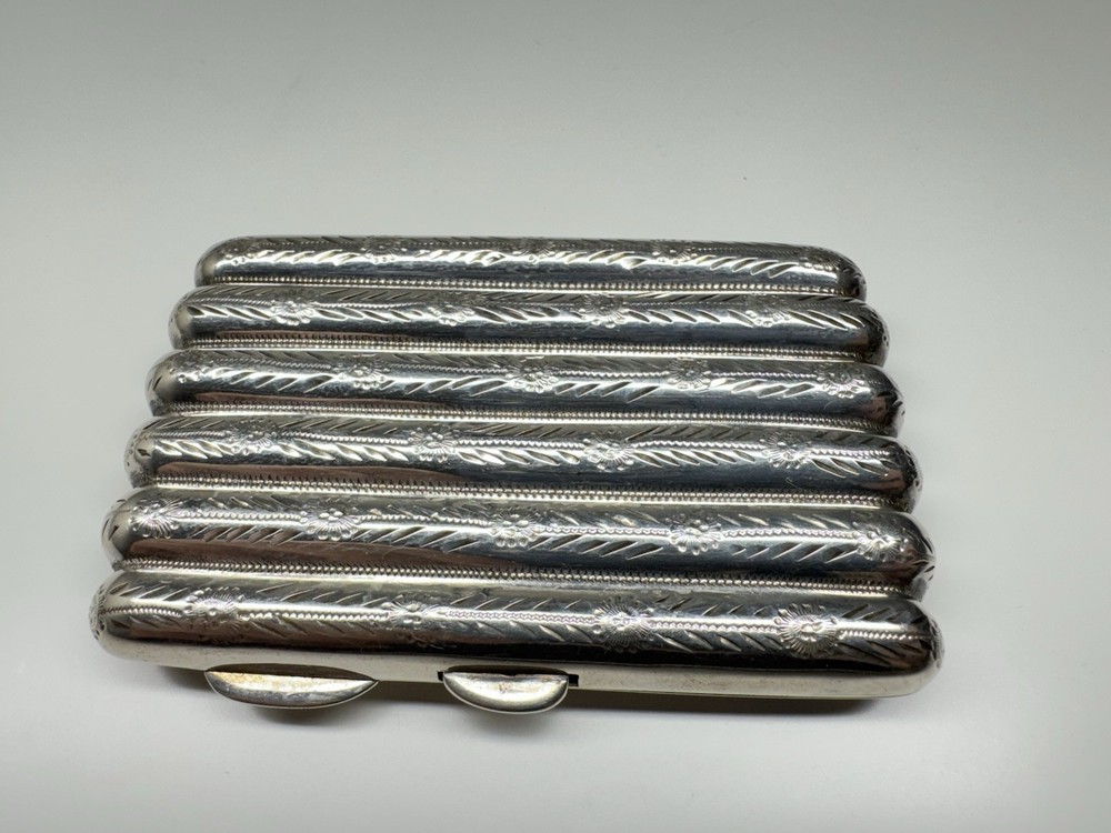 1923 g.f.b birmingham hallmarked sterling solid silver cigarette/cigarillo case