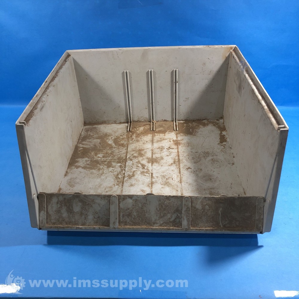 White Plastic Stackable Storage Bin USIP