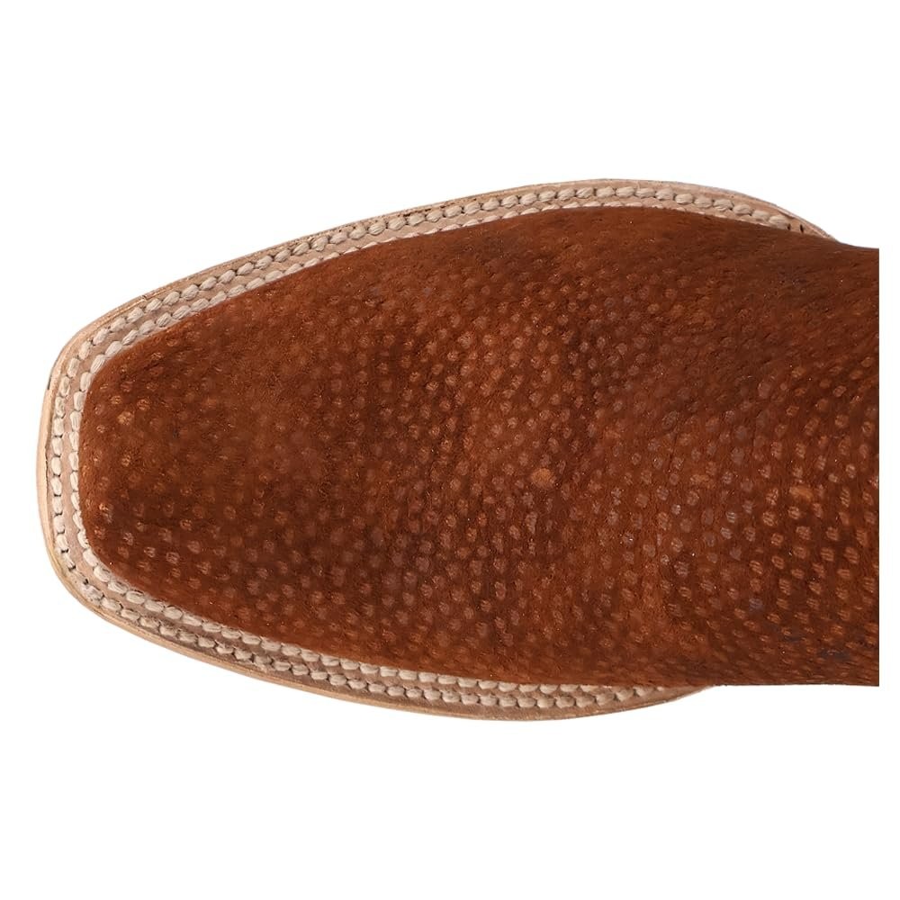 Dan Post Boots Men's Cappy Carpincho Embroidered Square Toe Boots, Brown