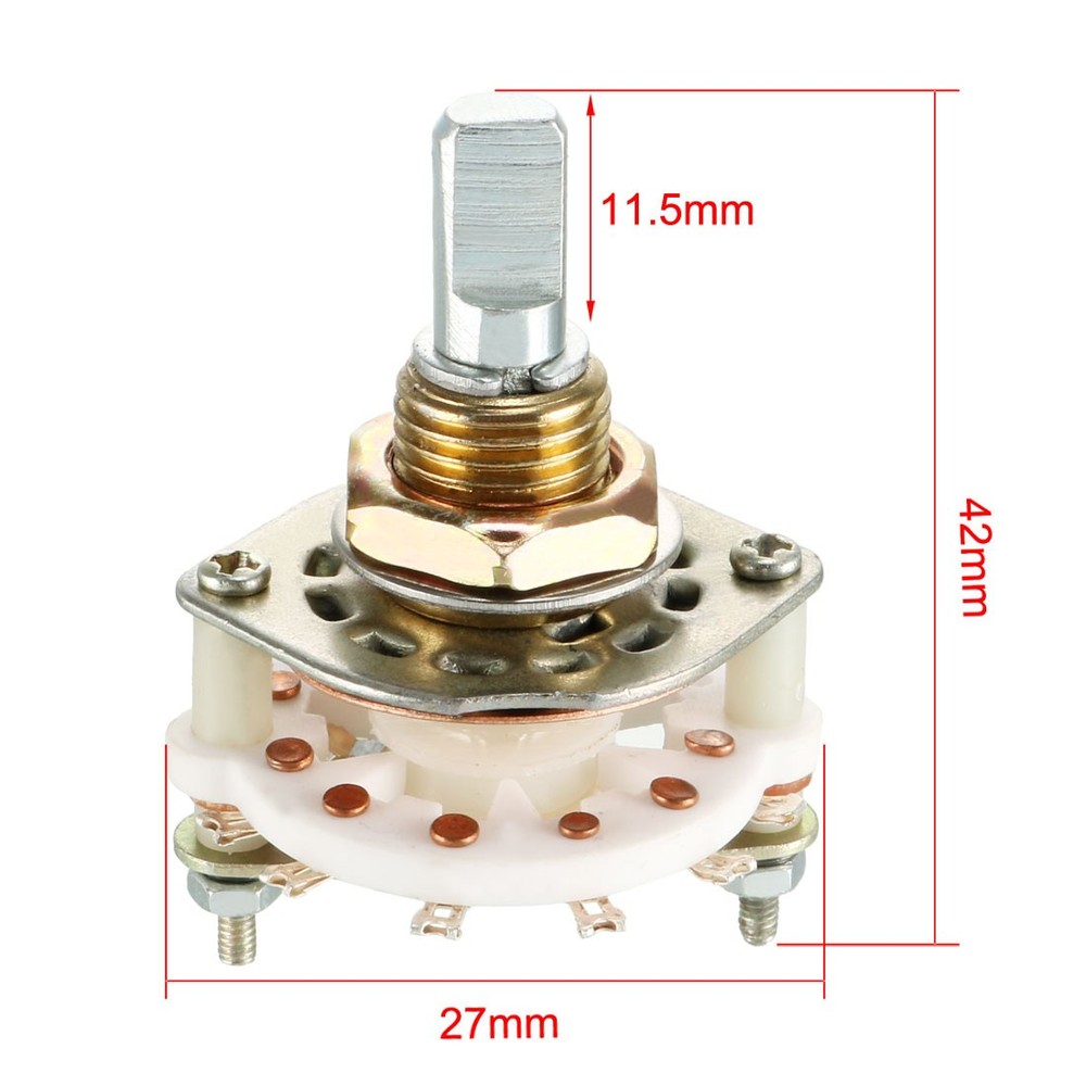 1P7T 1 Pole 7 Position Selectable 1 Deck Band Selector Rotary Switch Knob